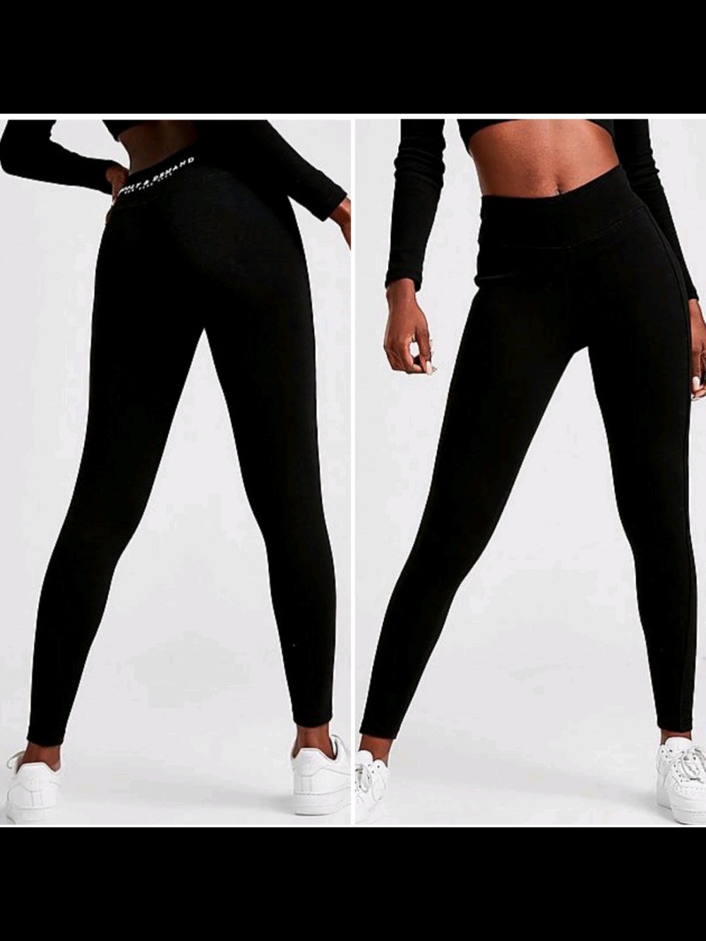 Supply & Demand High-Rise Black Ribbed Leggings